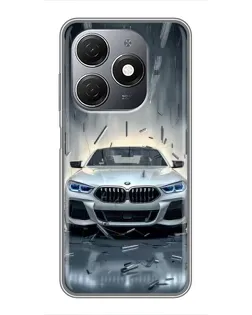 Чохол для TECNO Spark 20 з картинкою «BMW у світлі фар»