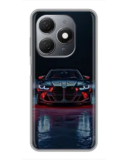 Чохол для TECNO Spark 20 з картинкою «BMW на мокрій дорозі»