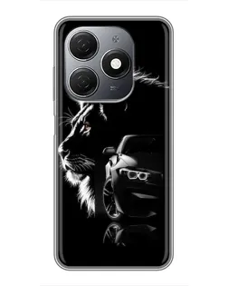 Чохол для TECNO Spark 20 з картинкою «BMW та лев»