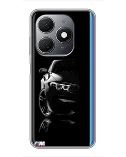 Чохол для TECNO Spark 20 з картинкою «Силует BMW в темряві»
