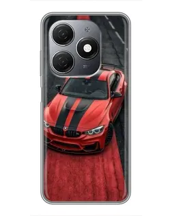 Чохол для TECNO Spark 20 з картинкою «BMW на червоній доріжці»