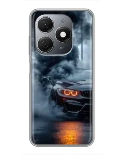 Чехол для TECNO Spark 20 с картинкой «BMW M-Power — абстракция»