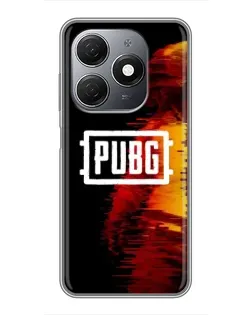 Чехол для TECNO Spark 20 с картинкой «Яркий логотип PUBG»