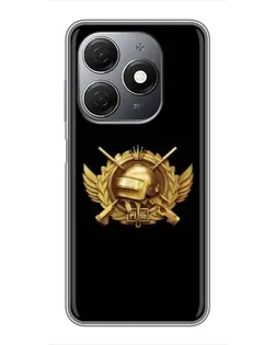 Чехол для TECNO Spark 20 с картинкой «PUBG — оранжевый градиент»