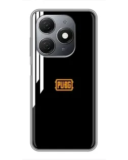 Чехол для TECNO Spark 20 с картинкой «PUBG — вертикальные линии»