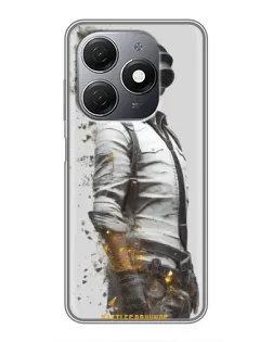 Чехол для TECNO Spark 20 с картинкой «PUBG — боец в пыли»