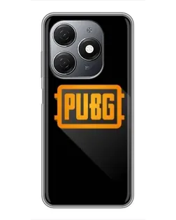 Чехол для TECNO Spark 20 с картинкой «PUBG — рамка лого»