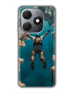 Чехол для TECNO Spark 20 с картинкой «PUBG — свободное падение»