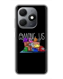 Чехол для TECNO Spark 20 с картинкой «Логотип Among Us»
