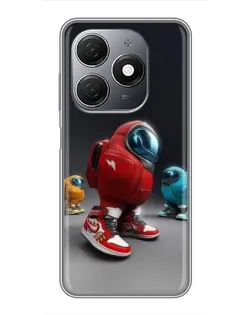 Чехол для TECNO Spark 20 с картинкой «Among Us — 3D стиль»