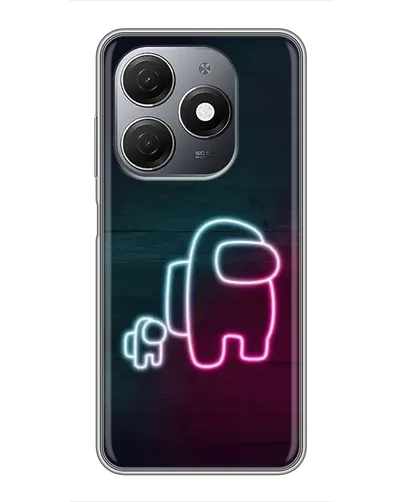 Чехол для TECNO Spark 20 с картинкой «Among Us неон-арт»