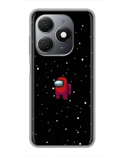 Чехол для TECNO Spark 20 с картинкой «Красный Among Us»