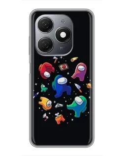 Чехол для TECNO Spark 20 с картинкой «Among Us космос»