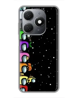 Чехол для TECNO Spark 20 с картинкой «Команда Among Us»