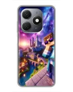 Чехол для TECNO Spark 20 с картинкой «Стив и космос»