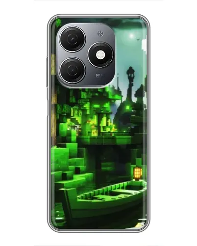 Чехол для TECNO Spark 20 с картинкой «Minecraft лесной пейзаж»