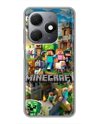 Чехол для TECNO Spark 20 с картинкой «Замок Minecraft»