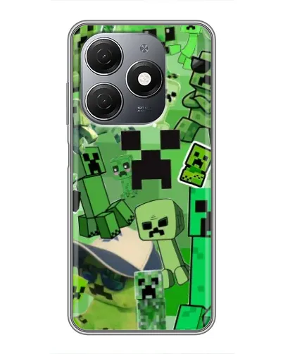 Чехол для TECNO Spark 20 с картинкой «Криперы Minecraft»
