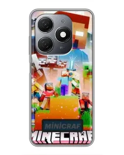 Чехол для TECNO Spark 20 с картинкой «Minecraft герои игры»