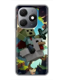 Чехол для TECNO Spark 20 с картинкой «Стив и гусь»