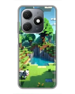 Чехол для TECNO Spark 20 с картинкой «Minecraft летний день»