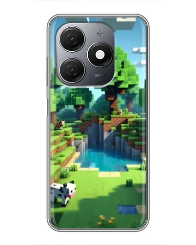 Чехол для TECNO Spark 20 с картинкой «Minecraft летний день»