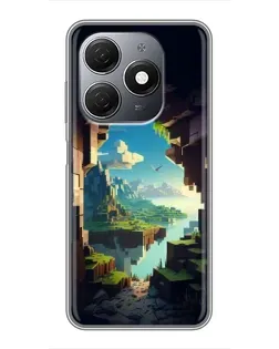 Чехол для TECNO Spark 20 с картинкой «Вид из пещеры»