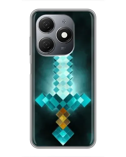 Чехол для TECNO Spark 20 с картинкой «Алмазный меч неон»