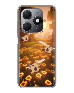 Чехол для TECNO Spark 20 с картинкой «Поле подсолнухов»