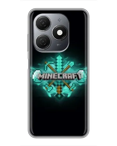 Чехол для TECNO Spark 20 с картинкой «Minecraft Diamond лого»