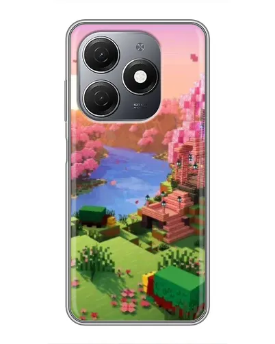Чехол для TECNO Spark 20 с картинкой «Розовое дерево Minecraft»