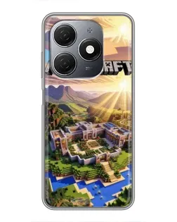 Чехол для TECNO Spark 20 с картинкой «Minecraft панорама»