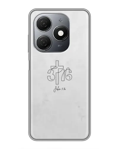 Чехол для TECNO Spark 20 с картинкой «Иоанна 3:16 Крест»