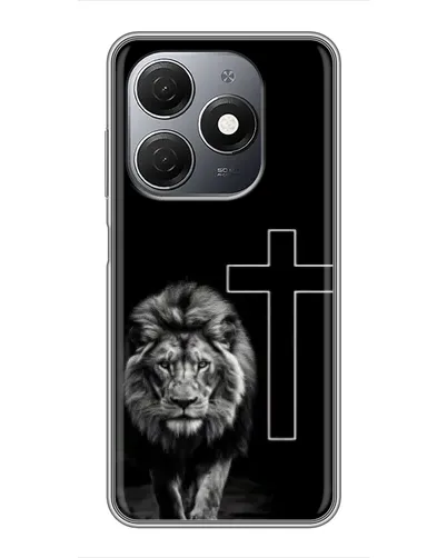 Чехол для TECNO Spark 20 с картинкой «Лев и Крест»