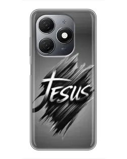 Чехол для TECNO Spark 20 с картинкой «Надпись Jesus Graffiti»