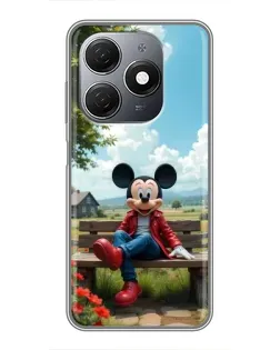 Чохол для TECNO Spark 20 з картинкою «Міккі на лавці»