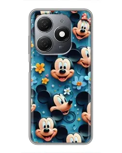 Чохол для TECNO Spark 20 з картинкою «Паттерн Міккі та Мінні»