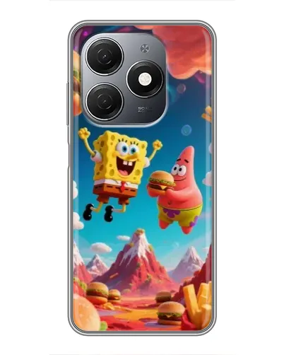 Чехол для TECNO Spark 20 с картинкой «Космический фастфуд»