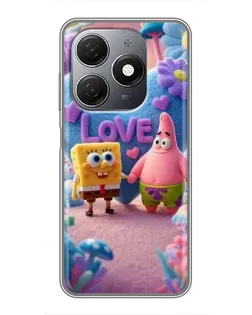 Чохол для TECNO Spark 20 з картинкою «Губка Боб Патрік»
