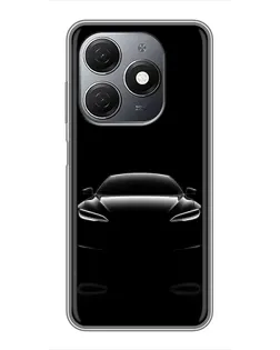 Чехол для TECNO Spark 20 с картинкой «Силуэт Tesla Night»