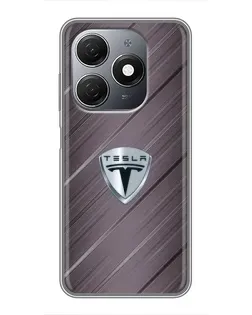 Чохол для TECNO Spark 20 з картинкою «Металева текстура Tesla»