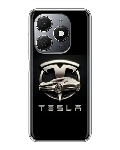 Чохол для TECNO Spark 20 з картинкою «Tesla — срібне авто» Чохол для TECNO Spark 20 з картинкою «Tesla — срібне авто»
