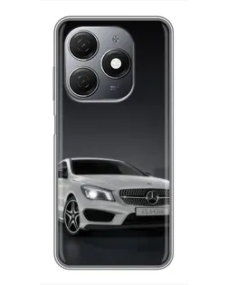 Чехол для TECNO Spark 20 с картинкой «Mercedes AMG GT Silver»