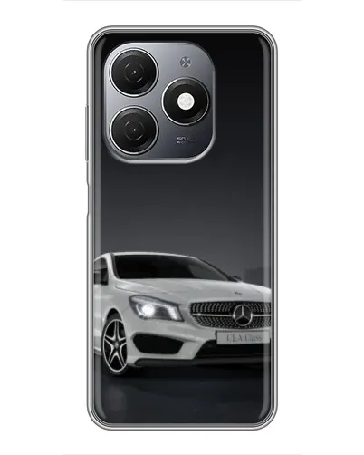 Чехол для TECNO Spark 20 с картинкой «Mercedes AMG GT Silver»