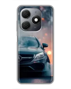 Чехол для TECNO Spark 20 с картинкой «Mercedes — ночной город»