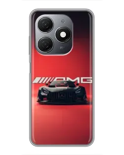 Чехол для TECNO Spark 20 с картинкой «Mercedes AMG — красная линия»