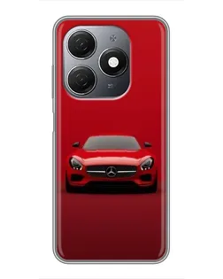 Чохол для TECNO Spark 20 з картинкою «Червоний Mercedes AMG»