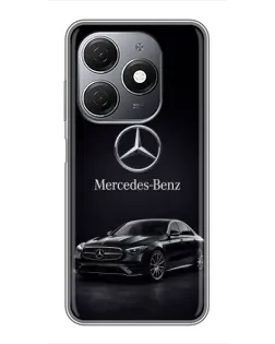 Чехол для TECNO Spark 20 с картинкой «Mercedes — решетка радиатора»