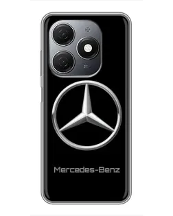 Чехол для TECNO Spark 20 с картинкой «Mercedes Silver Logo»