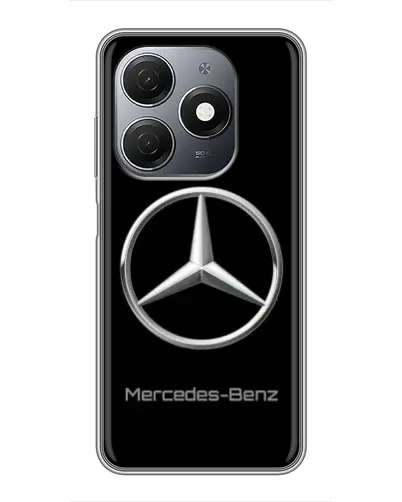 Чехол для TECNO Spark 20 с картинкой «Mercedes Silver Logo»